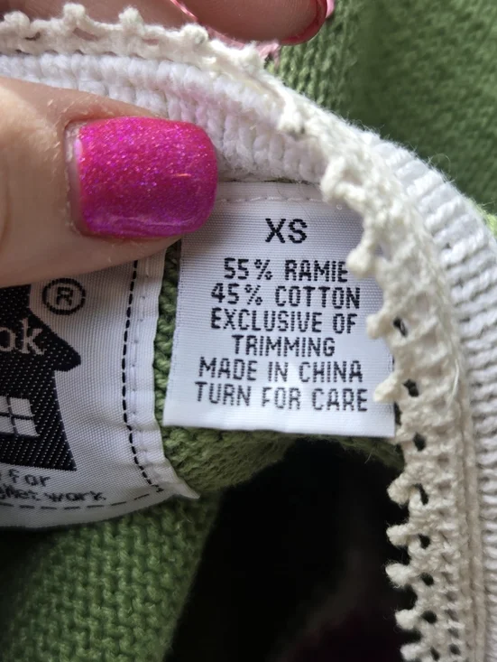 Storybook Knits Green and White Floral Appliqué Women’s Sweater Cardigan Tulips - Picture 9 of 10